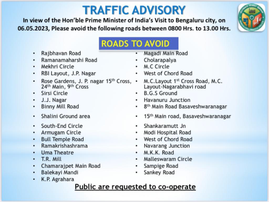 blrcitytraffic's tweet photo. 'ಸಂಚಾರ ಸಲಹೆ'
'Traffic Advisory' https://t.co/fKgFK22GQY