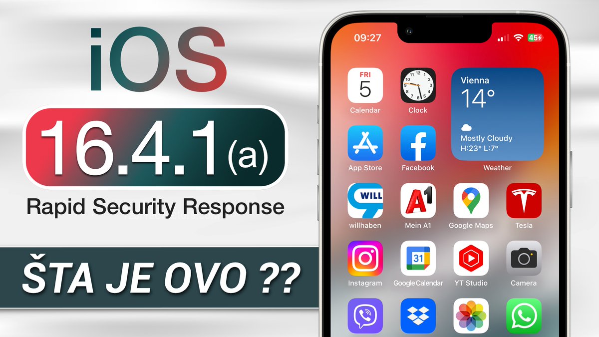AppleBalkan's tweet image. iOS 16.4.1 (a) Rapid Security Response je neobičan update za postojeću verziju 16.4.1 Cemu sluzi i da li ga instalirati ili mozda preskociti? Pogledajte u videu.

youtu.be/L6CguXEI-m4

#ios1641a #securityresponse #iphone #balkanapplepro