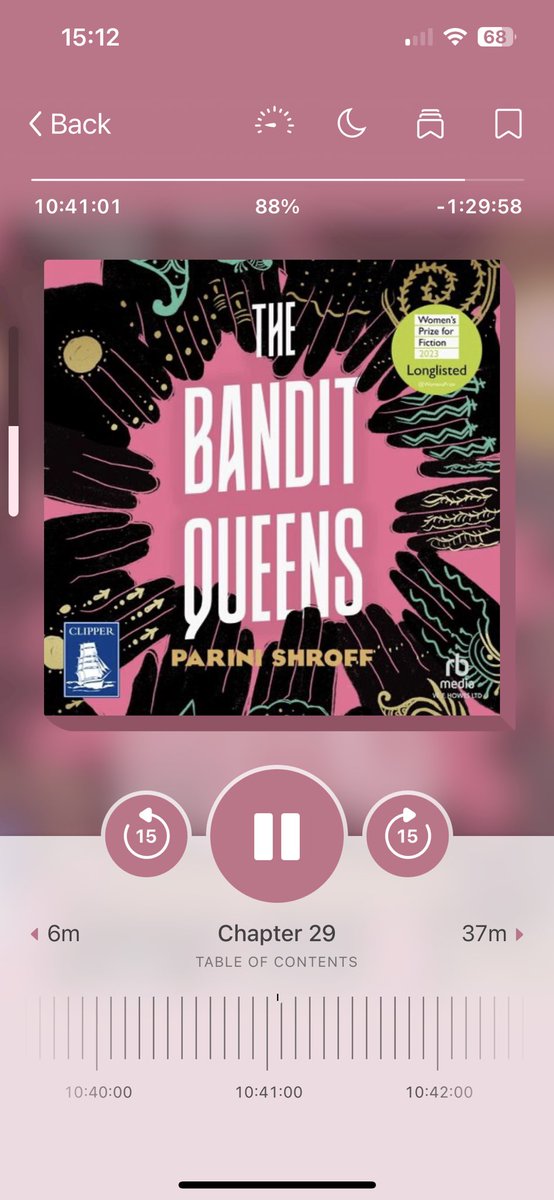 I loved loved loved this book! It’s so great to see a funny female voice about a woman who doesn’t have/want children and I’m thrilled it was longlisted for the @WomensPrize . Sends a great message. Excellent #audiobook as well read by @Shazia_K! #thebanditqueens @PariniShroff