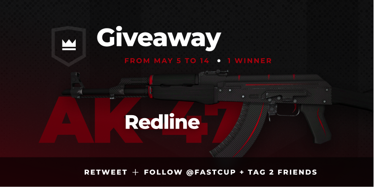 🔥FASTCUP.NET Giveaway: x1 AK-47 | Redline (Field-Tested)

To enter:
- Retweet & like
- Follow @fastcup
- Tag 2 friends

Winner will be announced on May 14! 
Good luck to everyone! 

#FASTCUP #giveaway #skinsgiveaway #CSGOGiveaway #freeskins #csgoskins🔥