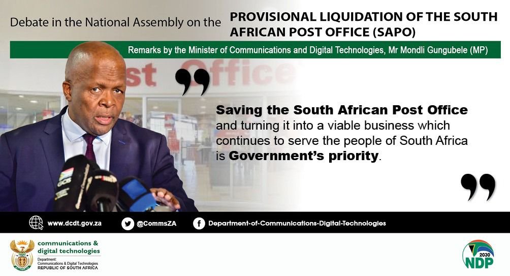 South African Government on Twitter "Saving SAPO and turning it into a viable business which
