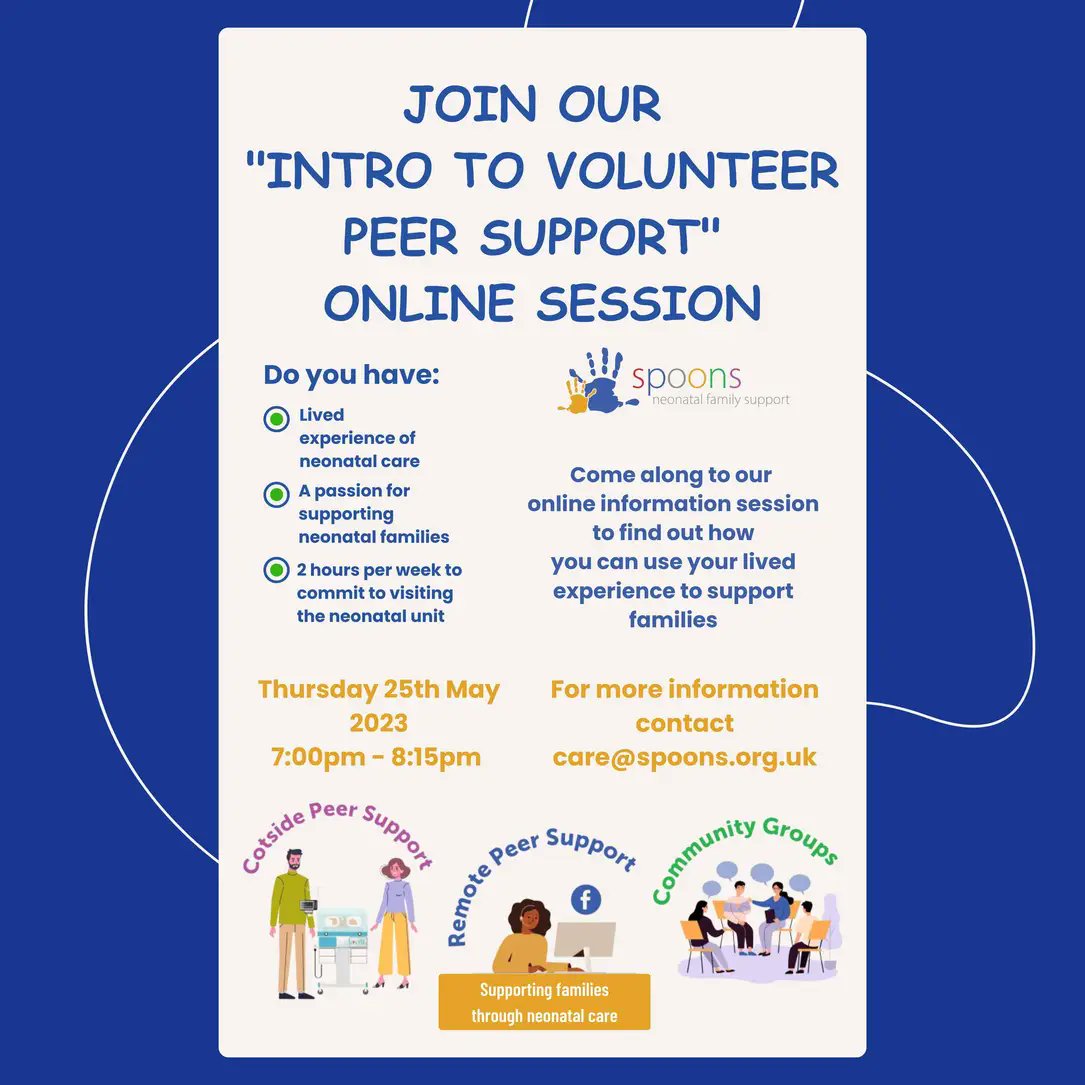 We're recruiting neonatal volunteer peer supporters
Please share with any Greater Manchester parents with lived experience of neonatal care.
Link to register 👇🏽
forms.gle/nvu88Zsc69xcpG…