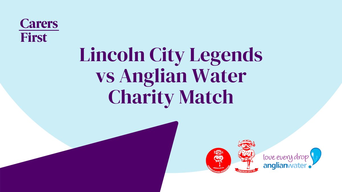 Carers_first's tweet photo. Are you joining us for the @LincolnCity_FC Legends vs @AnglianWater charity fixture in support of Carers First? The match will be held on Sunday 21 May, 11am kickoff. 

Find out more:
https://t.co/bbJ2e7IBAh https://t.co/BXIZ8jF1IB