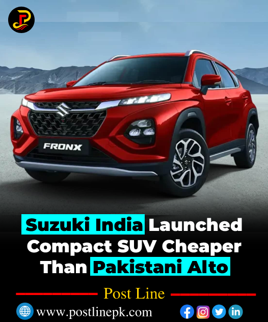 postlinepk's tweet photo. Suzuki India Launched Compact SUV Cheaper Than Our Alto.
.
.
.
.
#postline #india #suzuki #suzukimarine #suzukijimny #suzukiprice #suzukifronx #cars #caprice #today #IndiaNews #BreakingNews #trending #news #newsupdate #live #mumbai #delhi #Pakistan #brand #sucess #BabarAzam https://t.co/26Ww431zZ8