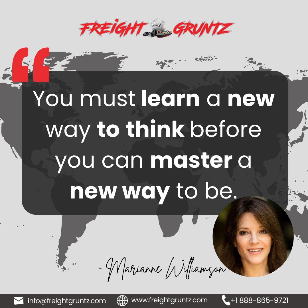 freight_gruntz's tweet photo. Shift your mindset to transform your life! ππ
#NewWayToThink #NewWayToBe #FreightGruntz #freightbroker #logistics #freight #transportation #trucking #supplychain#logisticsmanagement #truckinglife #LogisticsManagement #qouteoftheday #motivationalqoutes #inspiringquotes #qotd https://t.co/dhYBGFa5lW