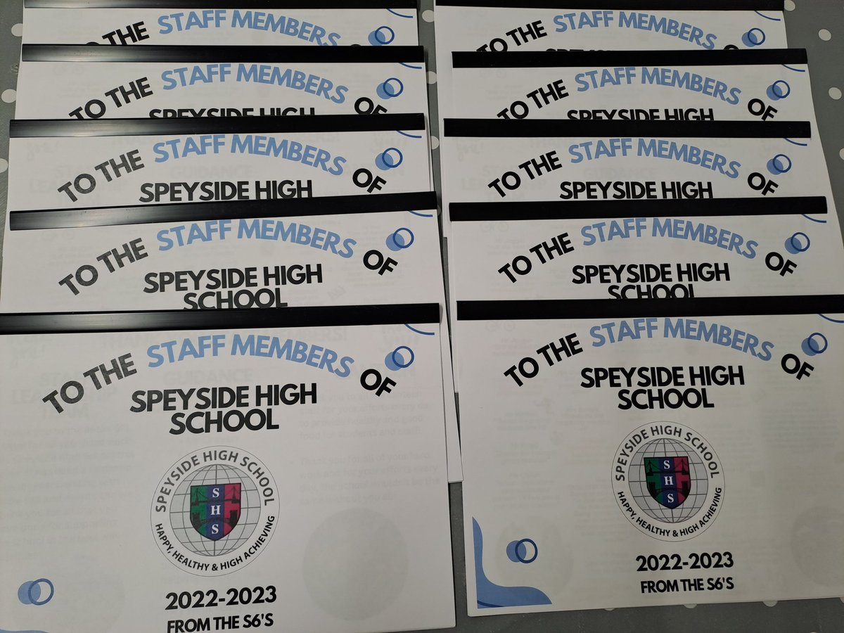 Teacher and Staff 'yearbooks' were handed out today that featured kind messages from S6 pupils as well as some memories from the school year! We hope that staff enjoy this little book 😊 #classof2023 #teacher #memory