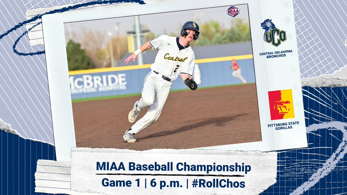 UCO Bronchos (@ucoathletics) on Twitter photo GAMEDAY! Central Oklahoma opens the MIAA Baseball Championship with a First Round best-of-three series at Pitt State.
βΎοΈ Game 1
π Pittsburg, Kan.
β° 6 p.m.
π₯οΈ bit.ly/341ra1p
π bit.ly/2LFT1xw
<a href="/UCOBaseball/">UCO Baseball</a> x #RollChos GAMEDAY! Central Oklahoma opens the MIAA Baseball Championship with a First Round best-of-three series at Pitt State.
βΎοΈ Game 1
π Pittsburg, Kan.
β° 6 p.m.
π₯οΈ bit.ly/341ra1p
π bit.ly/2LFT1xw
<a href="/UCOBaseball/">UCO Baseball</a> x #RollChos