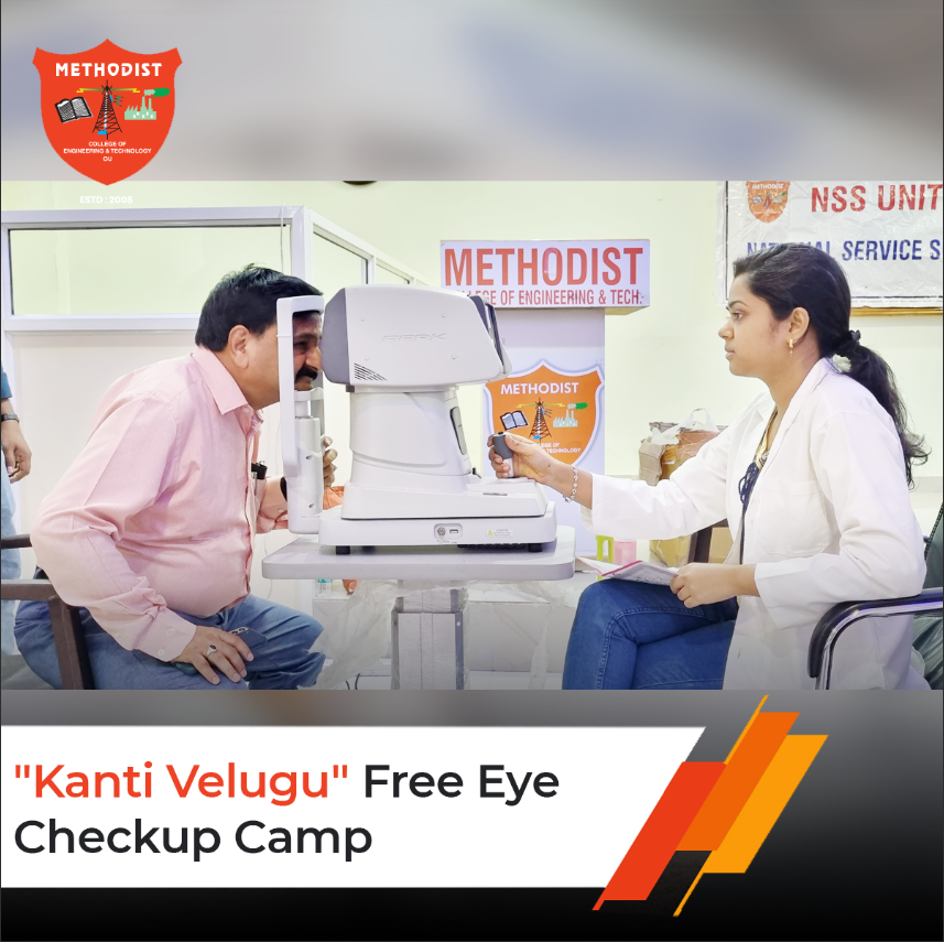 MCETHyderabad's tweet photo. #MethodistCollegeofEngineeringandTechnology in association with the #UniversalHealthCare of the Government of Telangana, organised a #FreeEyeCamp called #KantiVelugu on 5th May 2023. The event was coordinated by the #DepartmentofMBA and #NSSCell.
#MCET #FreeEyeCheckupCamp #Eyes https://t.co/cQd70GEVqU