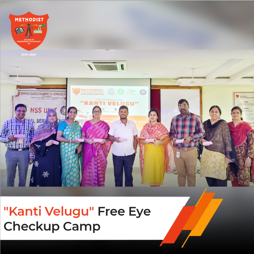 MCETHyderabad's tweet photo. #MethodistCollegeofEngineeringandTechnology in association with the #UniversalHealthCare of the Government of Telangana, organised a #FreeEyeCamp called #KantiVelugu on 5th May 2023. The event was coordinated by the #DepartmentofMBA and #NSSCell.
#MCET #FreeEyeCheckupCamp #Eyes https://t.co/cQd70GEVqU
