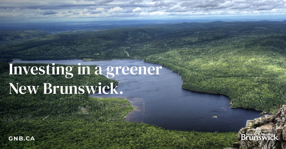 Gov_NB's tweet photo. Investing in a greener NB! We have committed to climate change solutions through 73 projects receiving support from the Climate Change Fund. These investments will support project areas including clean energy initiatives, electric vehicle charging infrastructure, climate-smart agriculture, and much more.

See what projects are addressing climate change in New Brunswick here:
https://t.co/j7R0QmjBrW

#sustainablefuture