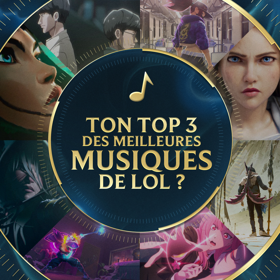 LoL_France's tweet photo. Parmi toutes les musiques sorties sur LoL (en dehors des thèmes de champions), dites-nous quel est votre top 3 EVER 🤯 https://t.co/3D7Ov9QdRD