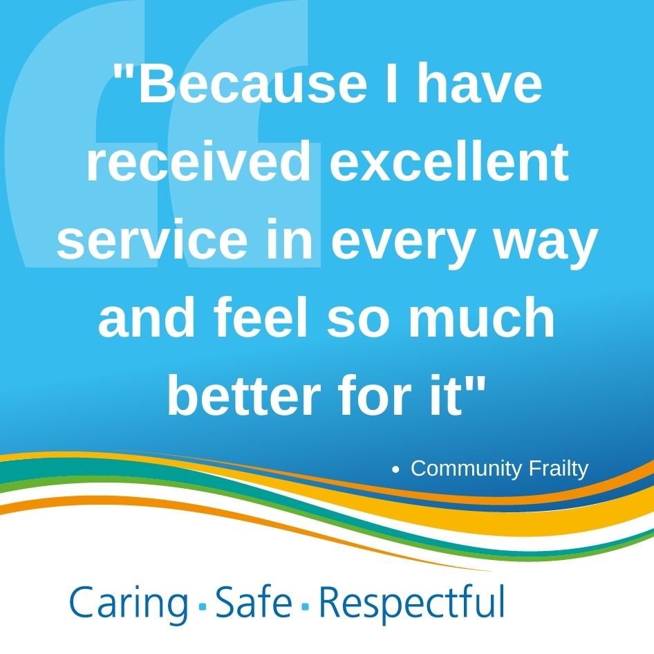 Amazing feedback for our community frailty colleagues 👏 #proudofcommunity Thank you for everything you are doing 💙