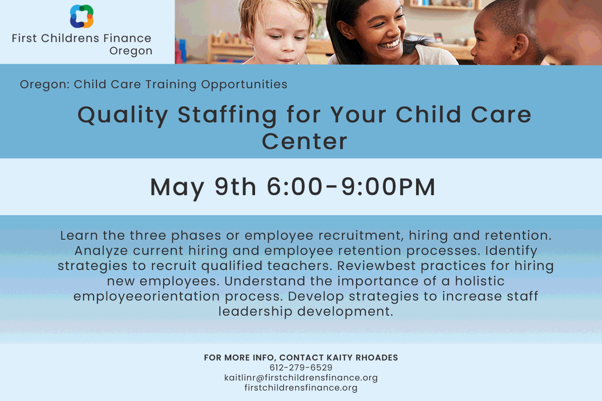 Oregon Providers! Join us for a training in Quality Staffing on May 9th, 2023. us06web.zoom.us/.../tZUkfumtqT…... See you there!