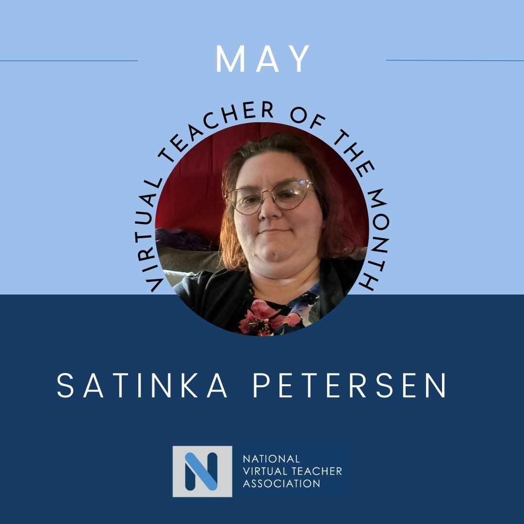 🙌 Help us congratulate our May Virtual Teacher of the Month, Satinka Petersen 🎉 'She is always willing to help other teachers with finding resources or bringing a little bit of fun to the class.'

#teacherofthemonth #virtualteacher #virtualeducation #teacherrecognition