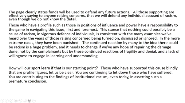 runoutracism's tweet photo. Following recent widespread commentary and coverage of the findings in relation to John Blain and the subsequent coverage and campaigning,  our position on the current concerning developments are below. https://t.co/fTsBPCEUHS