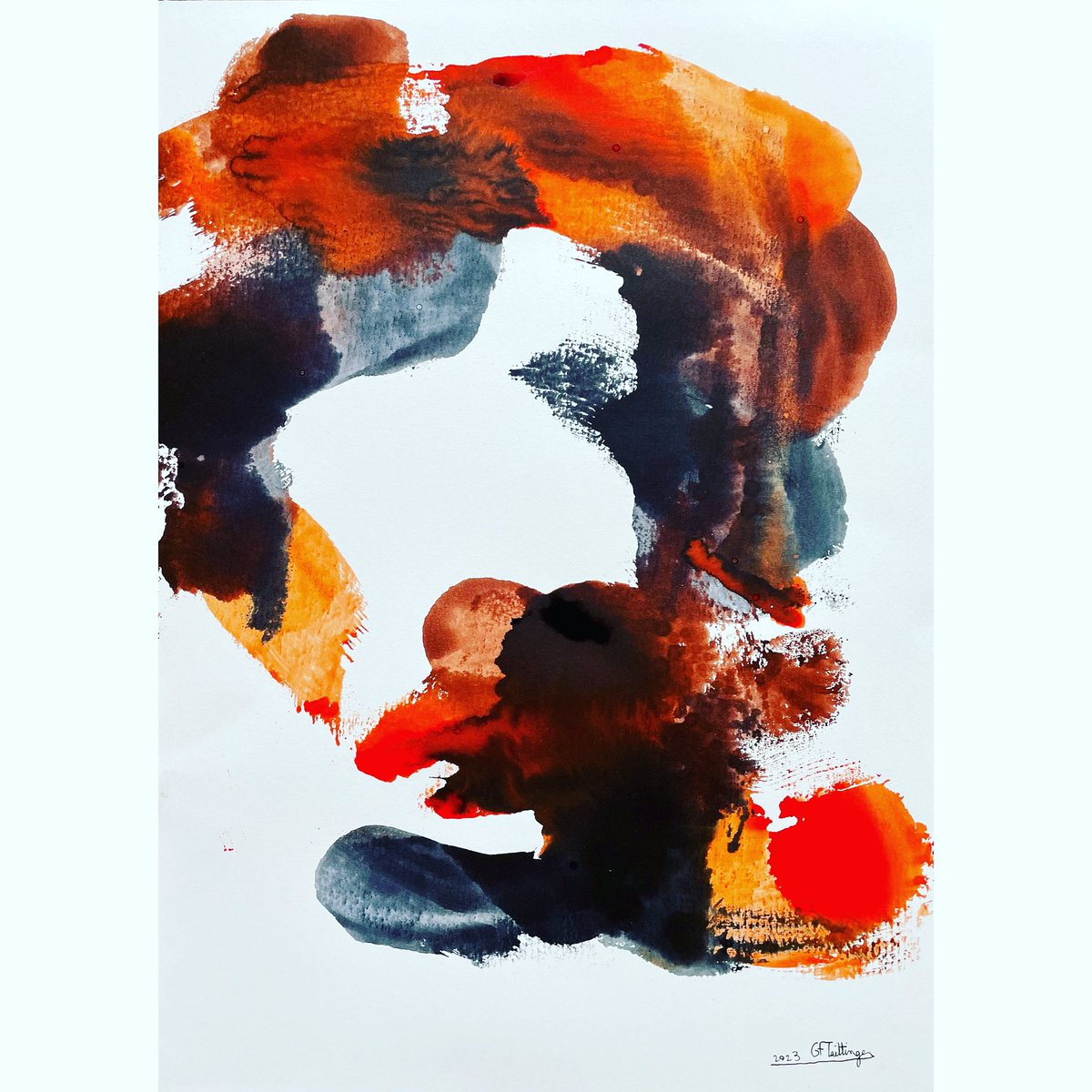 Art expressif, lumière et mouvement 2023 #242 #artexpressif #lumiereetmouvement #artabstrait #gftaittinger #encre #modernart #painting #abstractart #art #abstractartists #contemporarypainting #abstractpainting #taittinger (42cm x 59,4cm)
