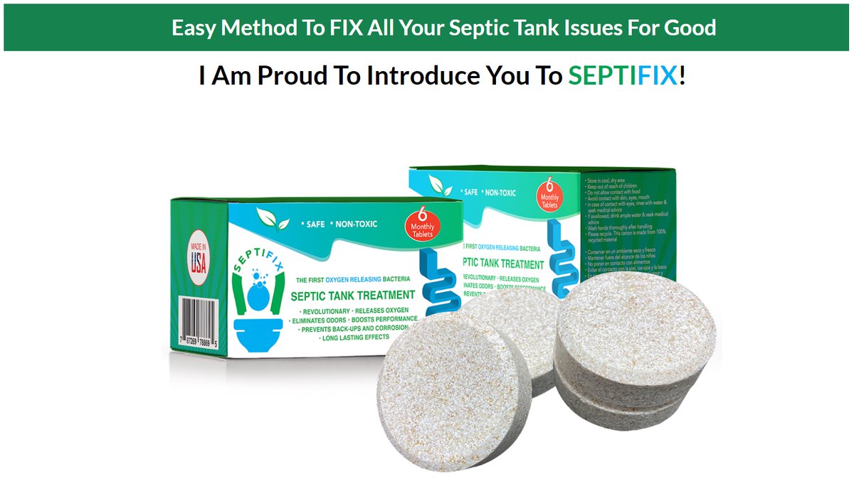 DayOffer2U's tweet image. ✅ GREEN PRODUCTS | SEPTIFIX ✅
WORRIED ABOUT YOUR SEPTIC TANK?

How SEPTIFIX FIXES All Your Septic Tank Issues Saving You A Small Fortune Every Year!

✅ SEPTFIX VSL | Order Here 👇
hop.clickbank.net/?affiliate=day…