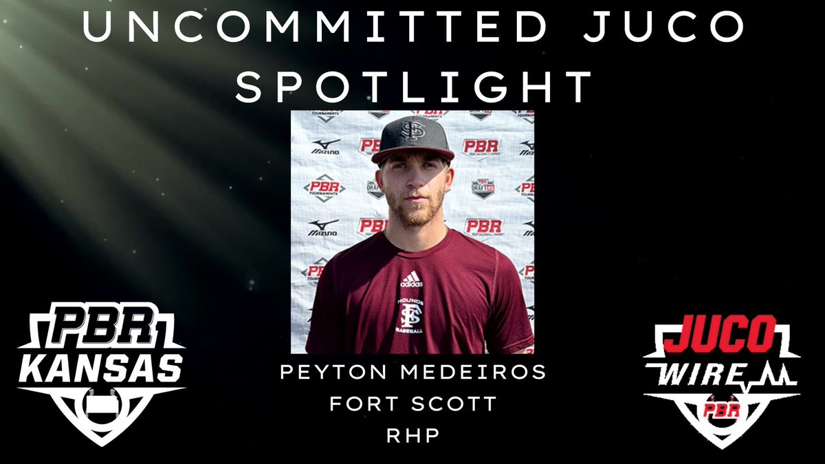 ⭐ JUCO Spotlight ⭐

Check out the JUCO spotlight for Fort Scott RHP Peyton Medeiros!

<a href="/MedeirosPeyton/">Peyton Medeiros</a> 
<a href="/fsccbaseball/">Greyhound Baseball</a> 
@PBR_JUCO 

Full Story 🔗:  loom.ly/UPPJ5p4