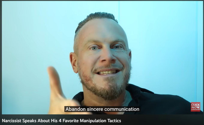 103,480 views  Premiered on 21 Mar 2023  DUBAI
Prepare to be shocked and enlightened as you bear witness to a firsthand account from a "Narcissist".

Unveiled in this video are the top 4 manipulation tactics this individual uses on his victims.
Brace yourself for a riveting and eye-opening exposé that will leave you spellbound till the very end. Don't miss out on the chance to learn from the source and gain insights into the mind of a true manipulator.

Watch now and be empowered with the knowledge to protect yourself from those who seek to control and dominate.
▬
🔴 New Course: Unplug From The Matrix Of Narcissism:
 https://www.richardgrannon.com/unplug...
▬
▬▬▬▬▬▬▬▬▬▬▬
🔴 Break The Trauma Bond:
https://www.spartanlifecoach.com/Brea...
▬▬▬▬▬▬▬▬▬▬▬
Timestamps:
00:00 | Silent Treatment to instill dread
01:04 | Triangulation to drive paranoia 
02:19 | Gaslighting to control reality
03:42 | Reactive Abuse to soften boundaries
06:28 | Passive Agression to keep them on their toes
07:55 | IN