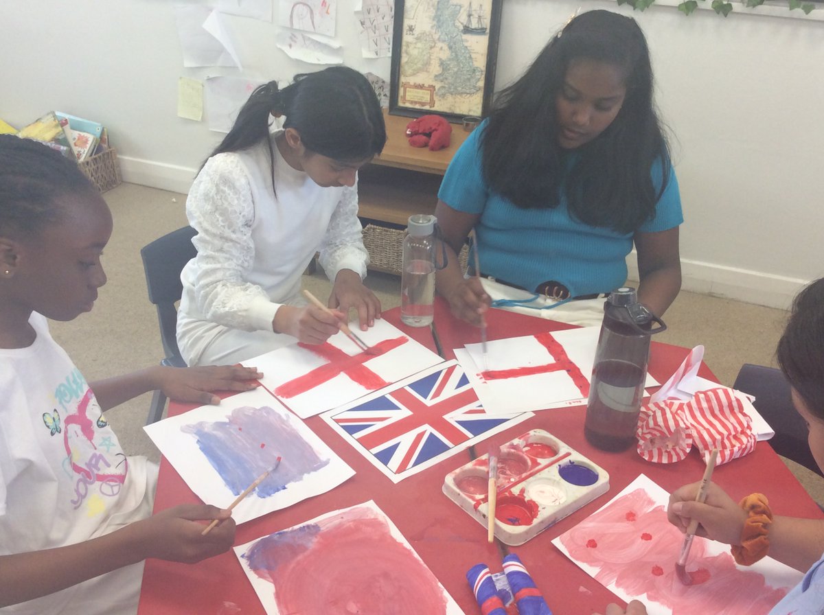 It's been a day of learning &amp; celebrations at SJSG as we near the Coronation of King Charles III tomorrow. The children have come dressed in the colours of the Union Jack and spent time on reading, writing and craft activities relating to the Coronation today. #olicatcommunity
