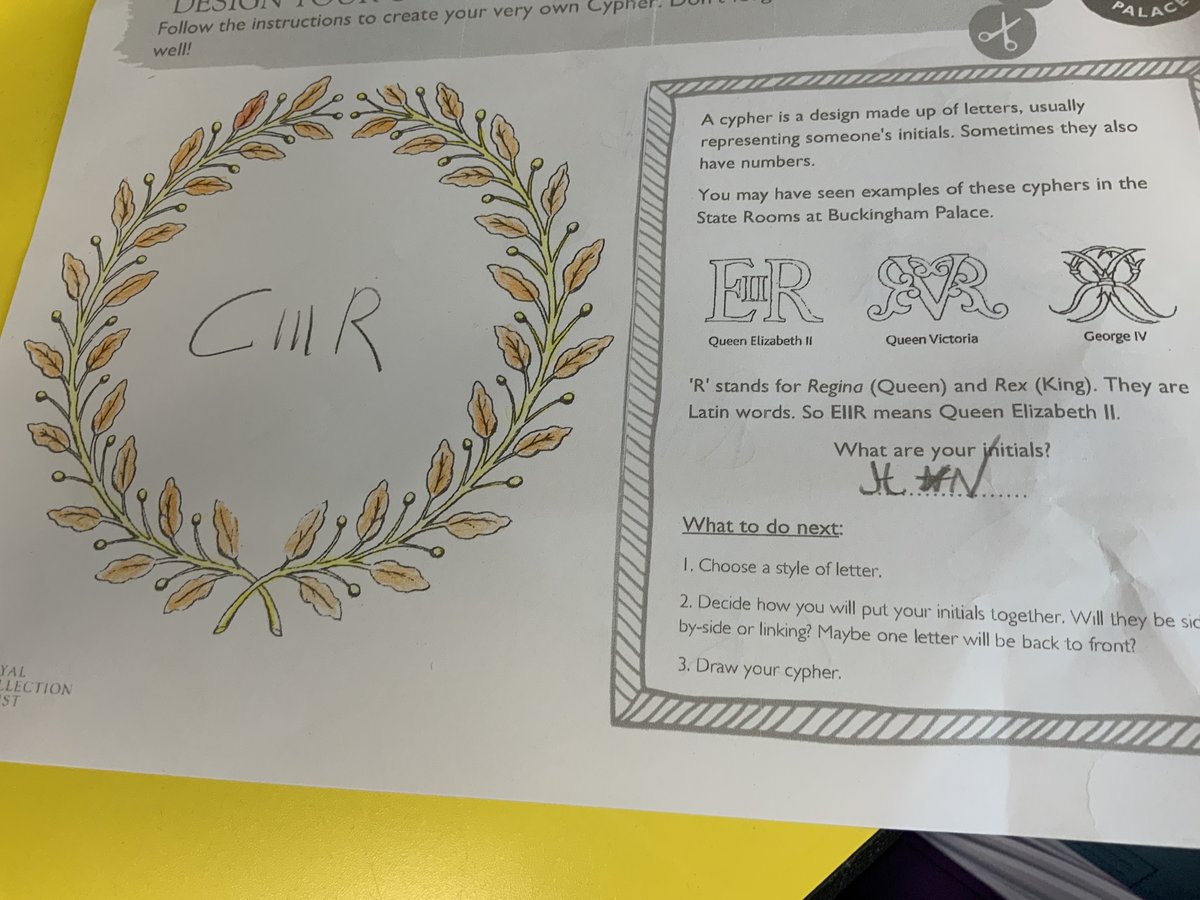 HurstKnollY3's tweet photo. We are designing a cypher for King Charles III today! https://t.co/tYznxP94gu