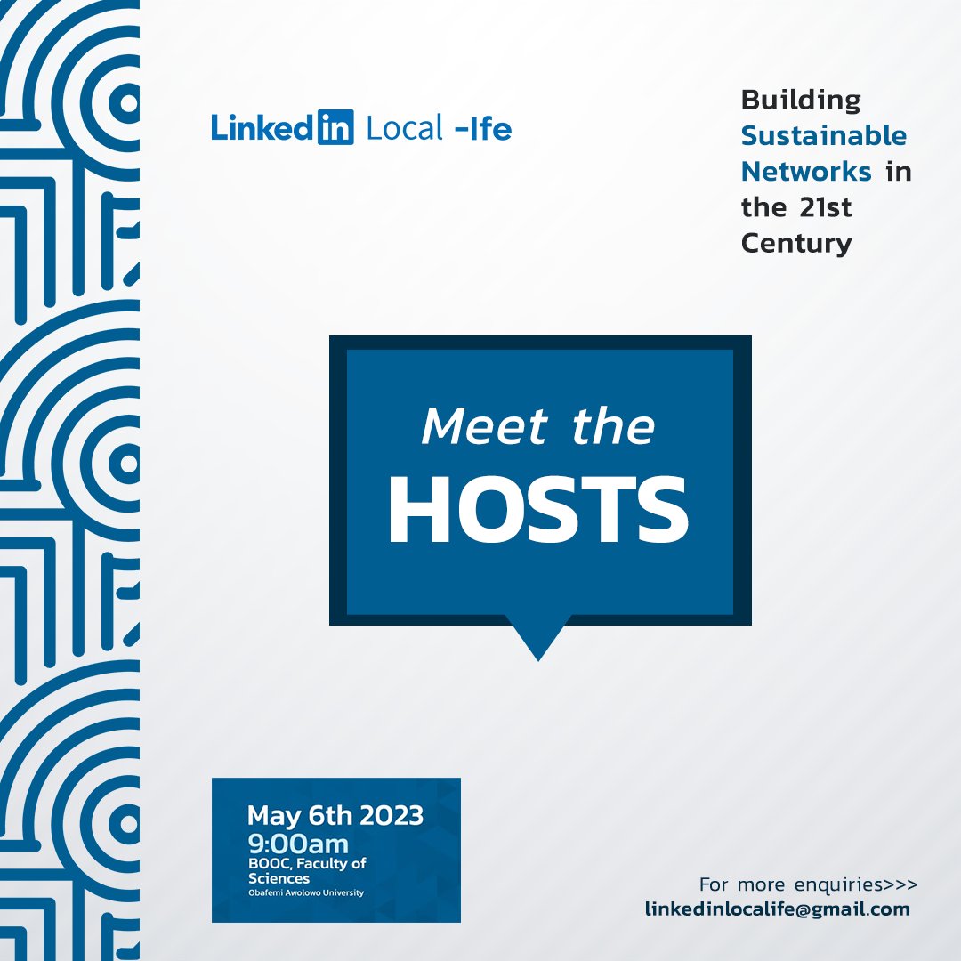 LinkedIn_Ife's tweet image. LinkedIn local ife event in less than 24 hours 💃

Meet our Host @IhinoseGlory and Co-host Joy Eze 

Are you ready??!!!!

#OAUTwitter #Linkedinlocal
