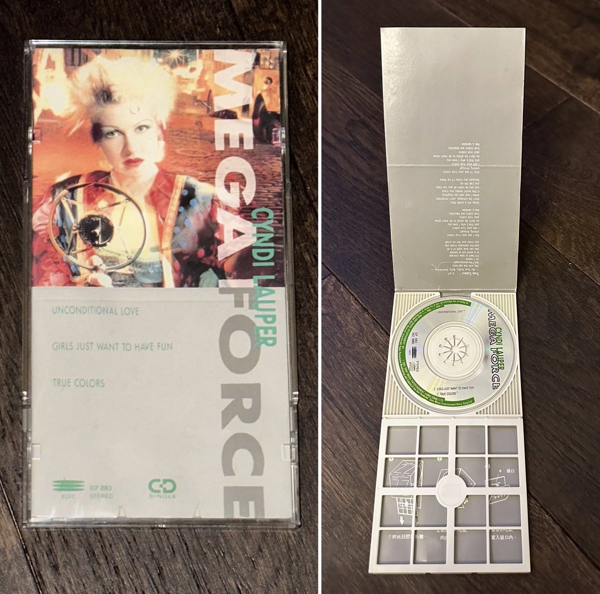 CyndiMuseum's tweet photo. Back to the fun stuff!! Got some really amazing items for The Museum since the whole campaign distraction. This is the ridiculously hard to find 3” mini cd from Hong Kong for 1991 ‘Unconditional Love’ 💕 #cyndilauper #3inch #minicd #hongkong #unconditionallove #megaforce #china https://t.co/vByPhNZYIs