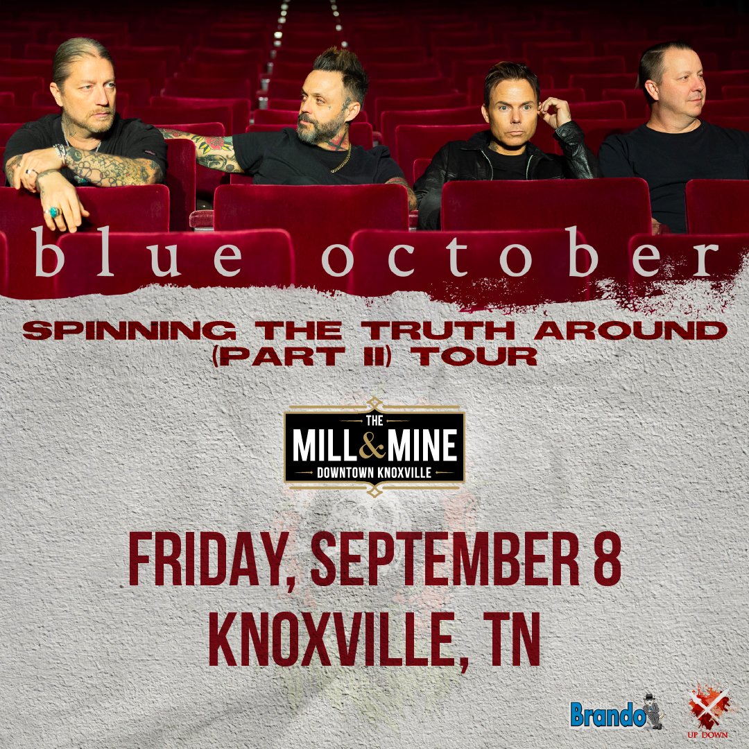 ON SALE NOW ⚡️ <a href="/Blueoctoberband/">Blue October</a>  returns to #Knoxville on Sept 8! Tickets on sale now!