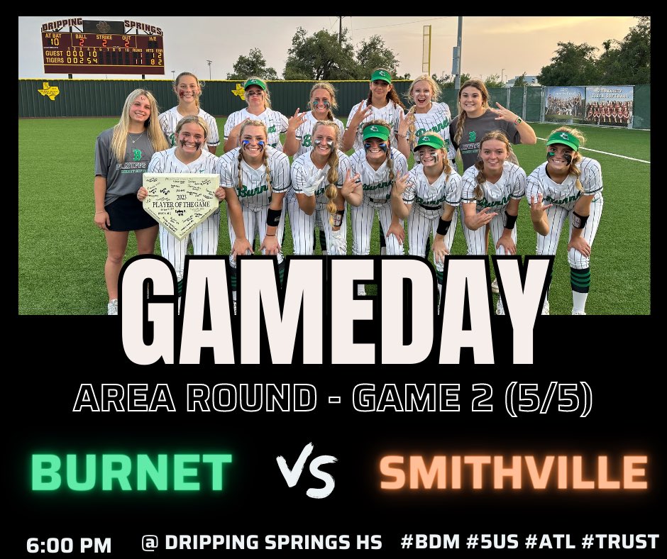 burnet_softball's tweet photo. GAME DAY #2!
#BDM #5US #ATL #TRUST https://t.co/qPoJ9Fw0NQ