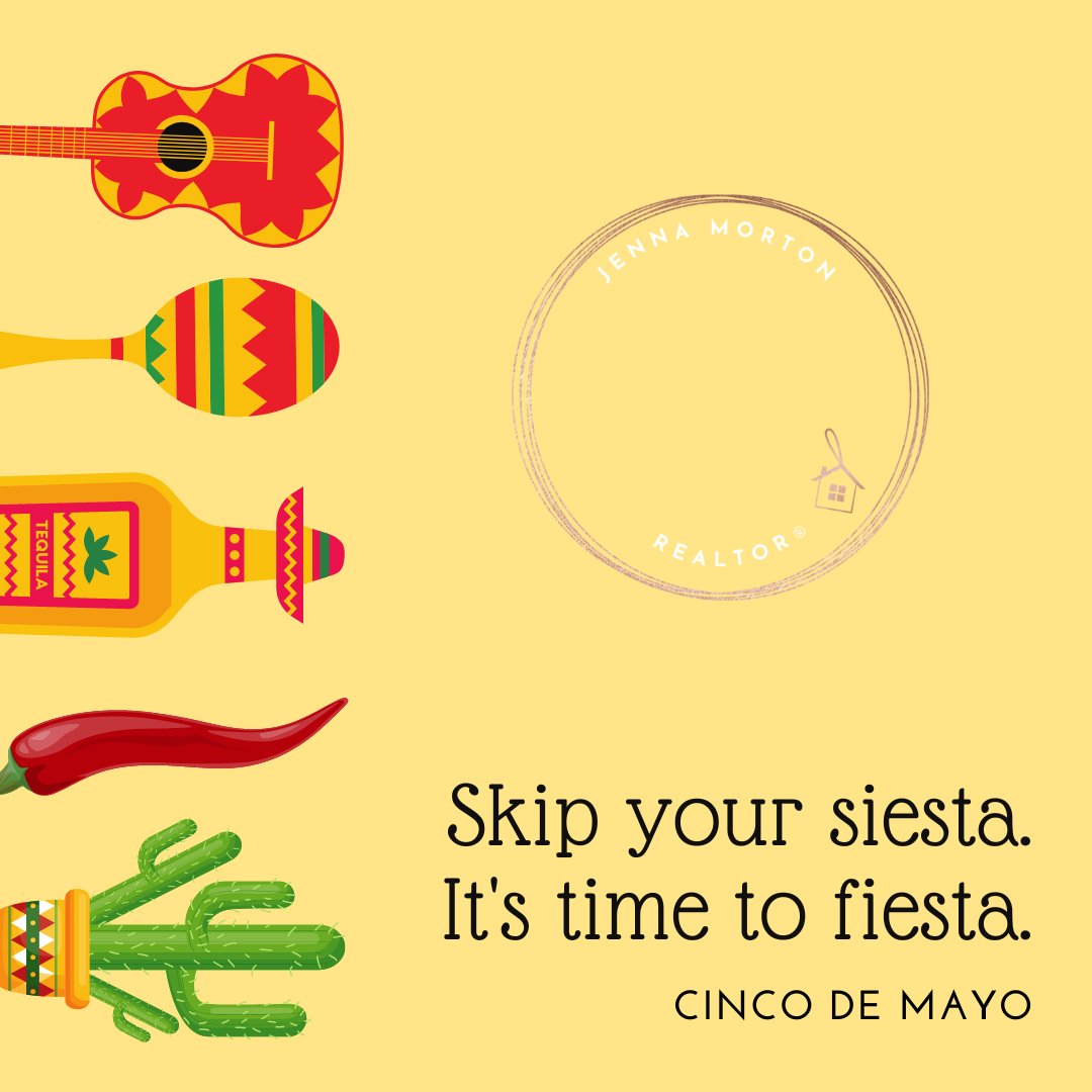 🎉 Happy Cinco de Mayo! 🌮🎊 🏡 Looking for a reason to skip your siesta? Why not find your dream home this Cinco de Mayo - then we can fiesta! 🎉🏡 Click, call, or Text 📲me at 910.389.8937 !

#jacksonvillenc
#camplejeune
#camplejeuneNC
#pcsing
#pcsmove
#militarymove