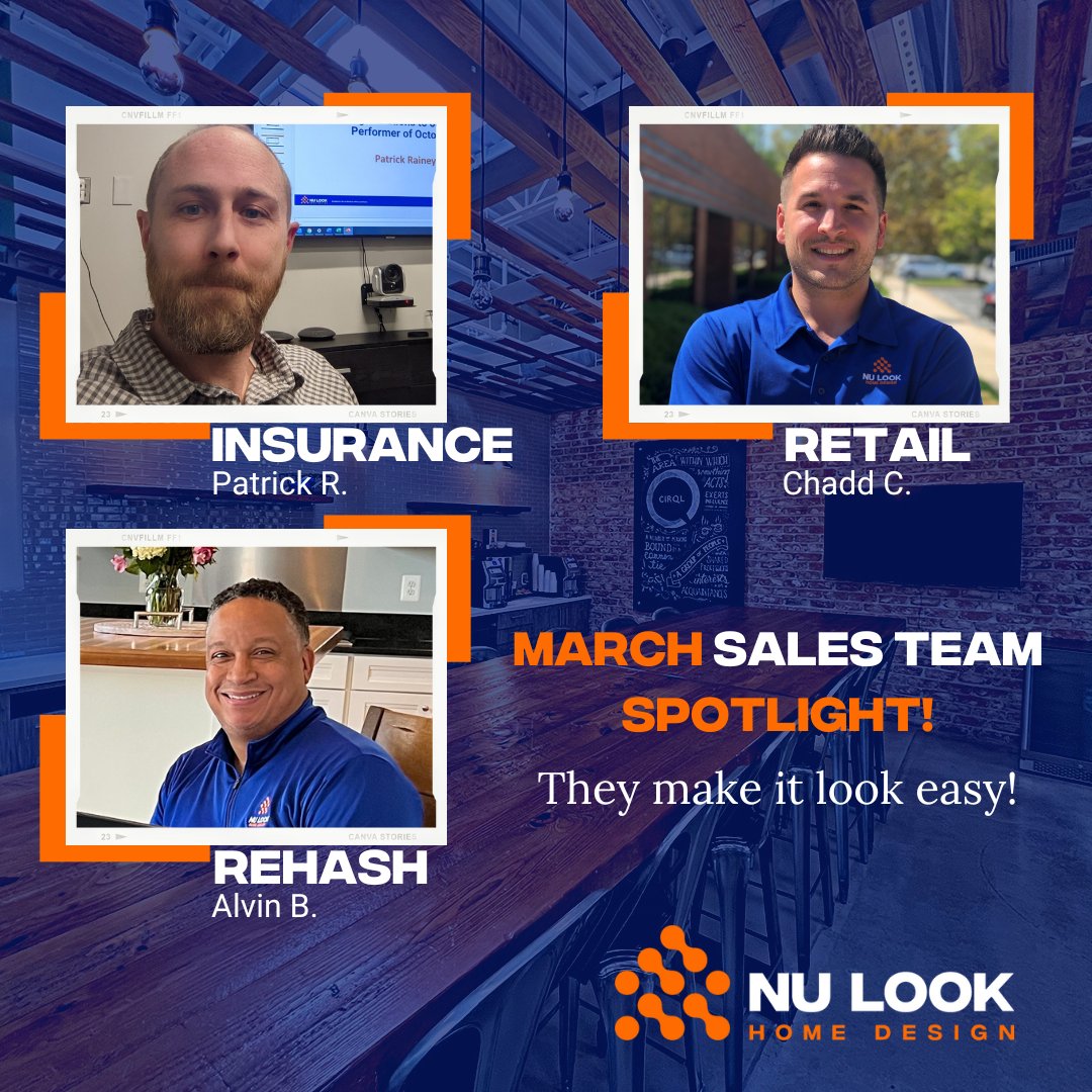 NuLookHome's tweet photo. Congratulations to the Sales Team Spotlight for their remarkable performance in March! 

#LifeAtNuLook #MeetTheTeam #EmployeeSpotlight https://t.co/jPdcQzzccP