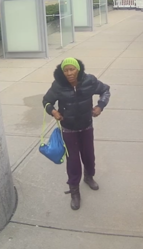 TPSOperations's tweet photo. Security images show Mrs. Audrey boarded a TTC bus on May 4 at 8:07 am at @TorontoPearson Airport Terminal 3, then deboarded at Dixon Rd/Islington Ave at 8:49 am. 

#GO993795 @TTChelps @AlzToronto @AlzPeel @AlzheimerOnt @PeelPolice ^vk https://t.co/kXjb09NyAI