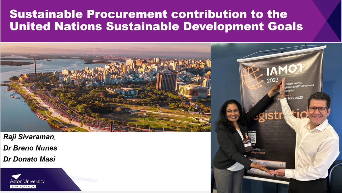 RSNOLA's tweet photo. I'm humbled &amp; honored to have presented a paper from multiple case studies conducted on multinational conglomerates written by me, Breno Nunes, &amp; Donato Masi at the 32nd @IAMOT in Brazil.  Sustainable procurement contributions to the @UNSDGs 
https://t.co/eWpiUuGz8L https://t.co/ZO6hRrBzBI