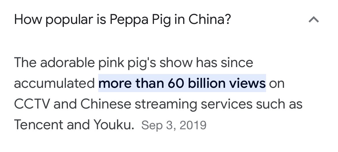 Everyone is paying attention to $PEPE while forgetting that $PEPPA has accumulated more than 60 Billion views on CCTV and Chinese streaming services. Are you ready, anon? 🐽 $PEPPA 🐽 

$WOJAK $BOB $WSB $MONG $RIZZ