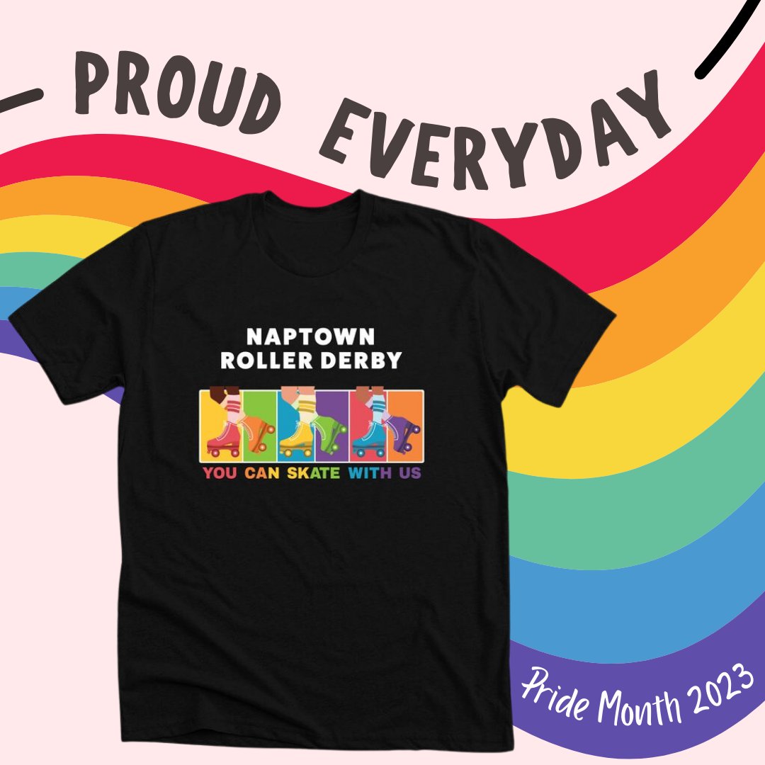 Our limited run Pride Month shirts for 2023 are still available! 🏳️‍🌈👕
Not only will you be showing your support for the 
 #PRIDE community but proceeds will be split between Naptown Roller Derby and <a href="/iyg_indy/">Indiana Youth Group (IYG)</a>, an organization that supports LGBTQ+ youth in our community.