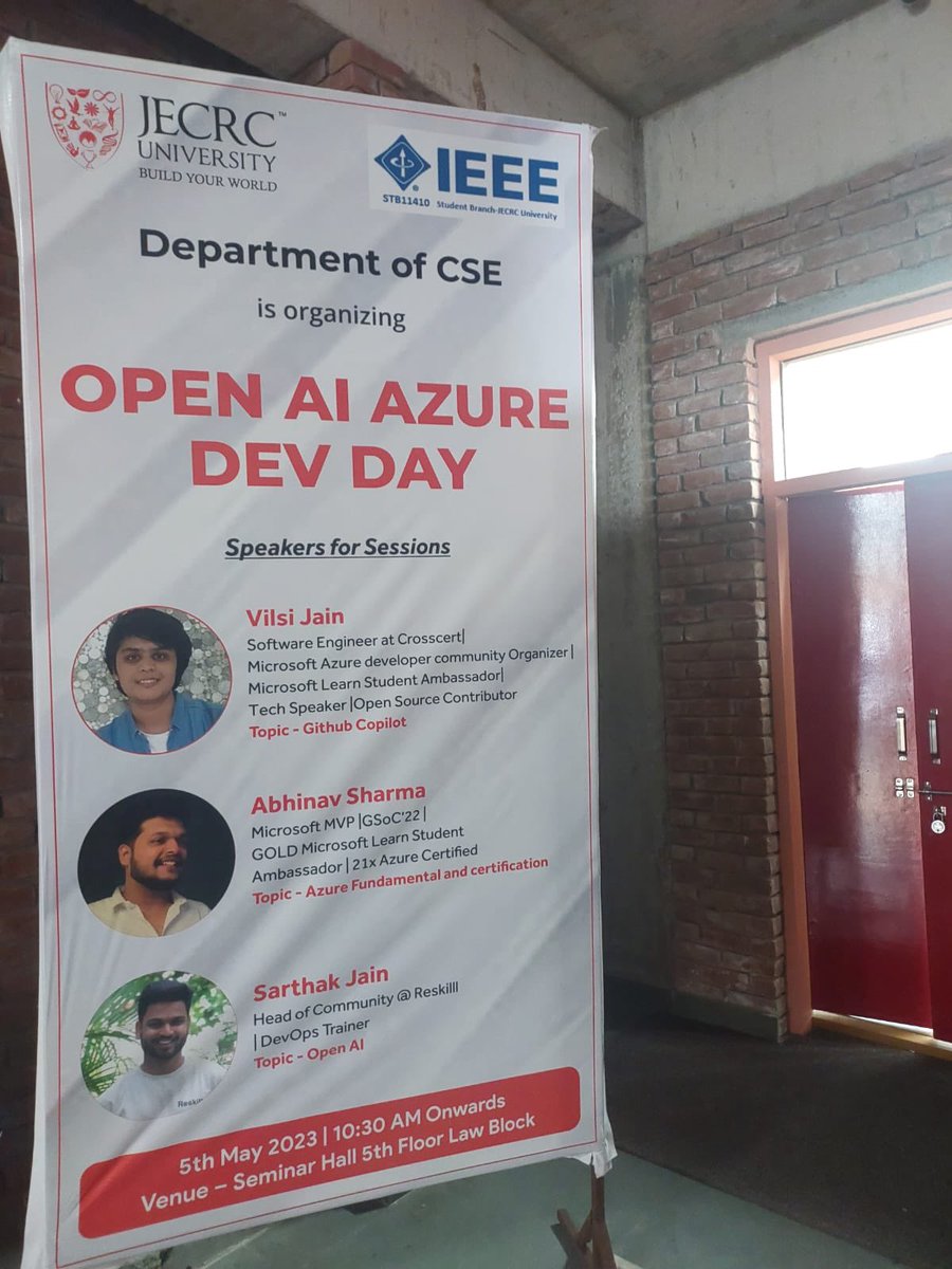 callme_abhinav's tweet photo. Excited to have been a featured speaker at #AzureAIDay, sharing insights on @Azure and certifications.
Let's unlock the full potential of #AI on Microsoft's cloud platform! #MicrosoftCertified https://t.co/5oRDv2deXf