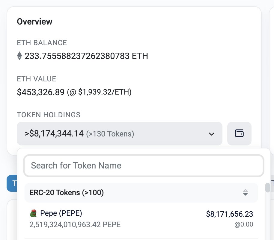 Here are some fun facts about $PEPE's contract code, including the curious case of $8M worth of coins that are locked up forever 😳: