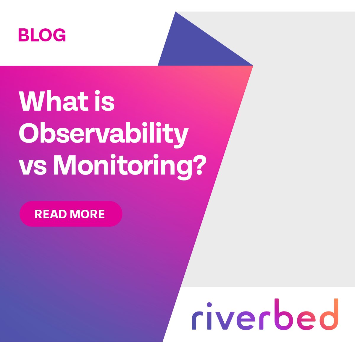 riverbed's tweet photo. What’s the difference between #observability and monitoring? 👀 @HeidiGabrielson  explains these important IT concepts and their benefits in our new blog. Read it here: https://t.co/nkvuwwCqKs 

#UnifiedObservability https://t.co/bDADIJCwy4