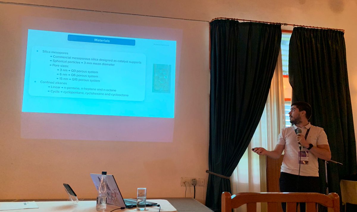 NMRLabCordoba's tweet photo. "MAPAS DE CORRELACIÓN T1-T2 DE ALCANOS CONFINADOS EN SILICA MESOPOROSA: ESTUDIOS EN FUNCIÓN DEL TAMAÑO DEL PORO" por el doctorando Ignacio Chevallier-Boutell #VTARM #NMR #relaxationdynamic #conference https://t.co/bpCfJQNcPd
