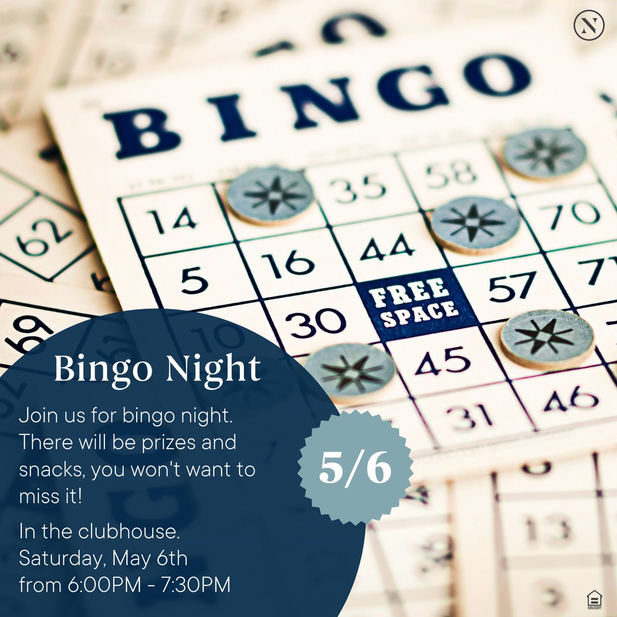 PromontoryApts's tweet photo. Join us for Bingo Night this Saturday!

#SpringTime #LoveWhereYouLive #WeLoveOurResidents #Community #ResidentEvents #LuxuryRentals #BingoNight #Promontory #Tucson https://t.co/IxEJzsBOuX