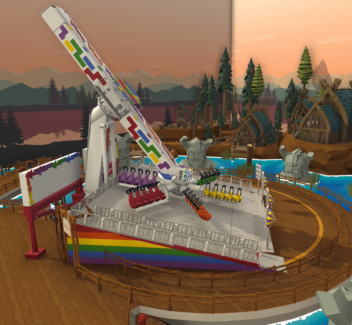 indoorlands's tweet photo. Impressive rides that unfortunately didn't make it into the Community Challenge vote because they protruded into the visitor queue. 
Still, a BIG thanks to the submitters!

#indiedev #indiegame #gamedev #gaming #avertindie #lowpoly #3d #unity3d #madewithunity #funfair #flatride https://t.co/auI0kT0GIN
