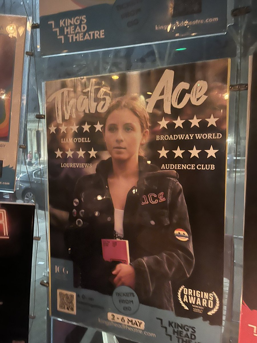 Just 2 chances left to see That’s Ace <a href="/KingsHeadThtr/">King's Head Theatre</a> this week as part of <a href="/TomRatcliffe15/">Tom Ratcliffe</a> Queer Season! 

Tonight 9pm!
Tomorrow 8pm!

Tickets still available and we would love to have you join us for this queer, wholesome &amp; intersectional show 🖤💜🤍

🎟️ kingsheadtheatre.com/whats-on/thats…