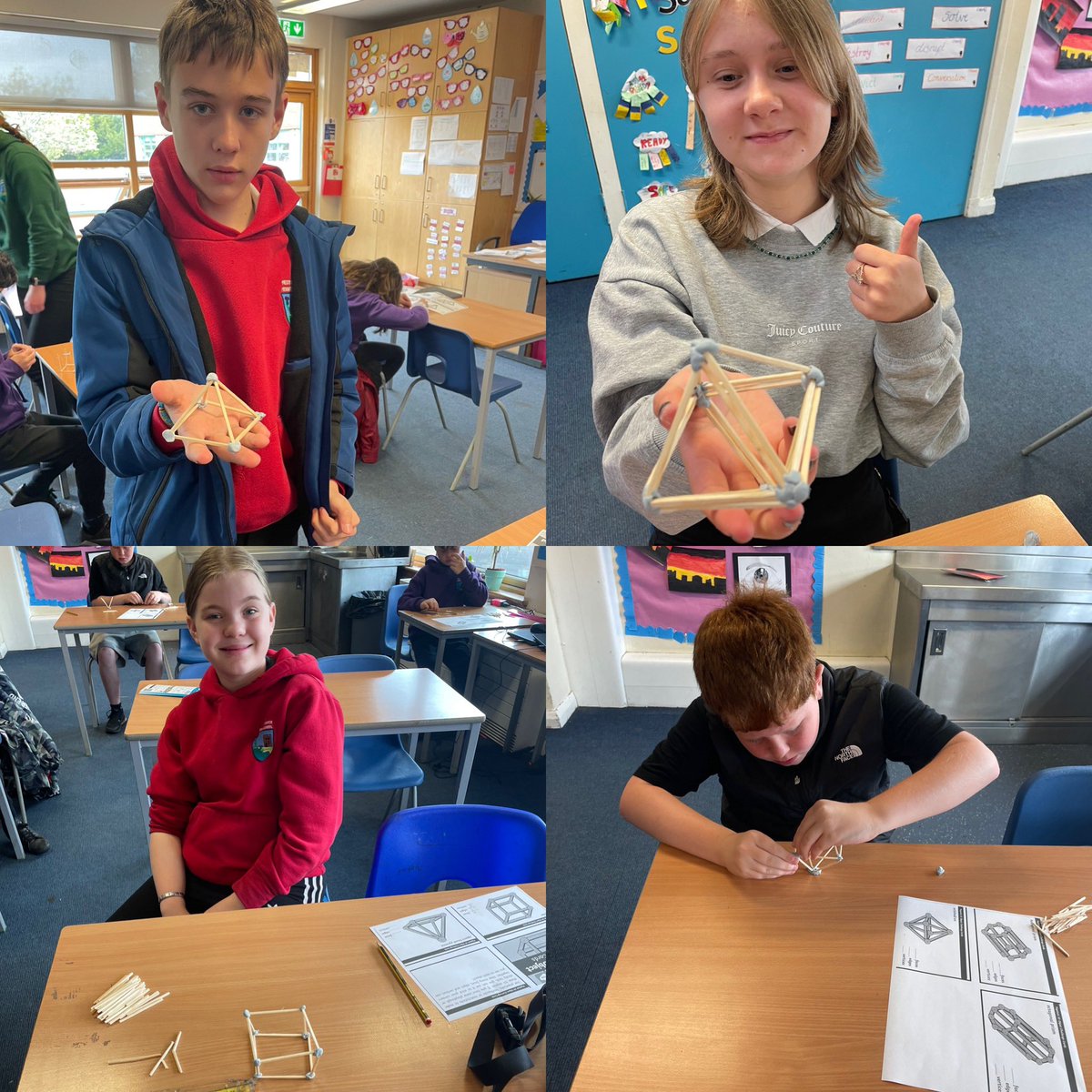 PrestonTowerPS's tweet photo. P7L have been learning about the properties of 3D shapes today! Lots of determination and perseverance when building these 3D shapes #shape #3Dshape #shapeproperties #confidentindividuals #successfullearners #fun https://t.co/yoDuagZgAZ