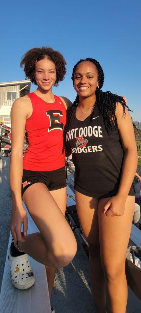 kiyaj_15's tweet photo. Me and my girl @mariahmyers_22 placed first in conference last night in our events! Jumping straight into our softball weekend in Oklahoma. @IowaPremierFP @chhelt @IPF_James5 https://t.co/kLxw9d4DpL