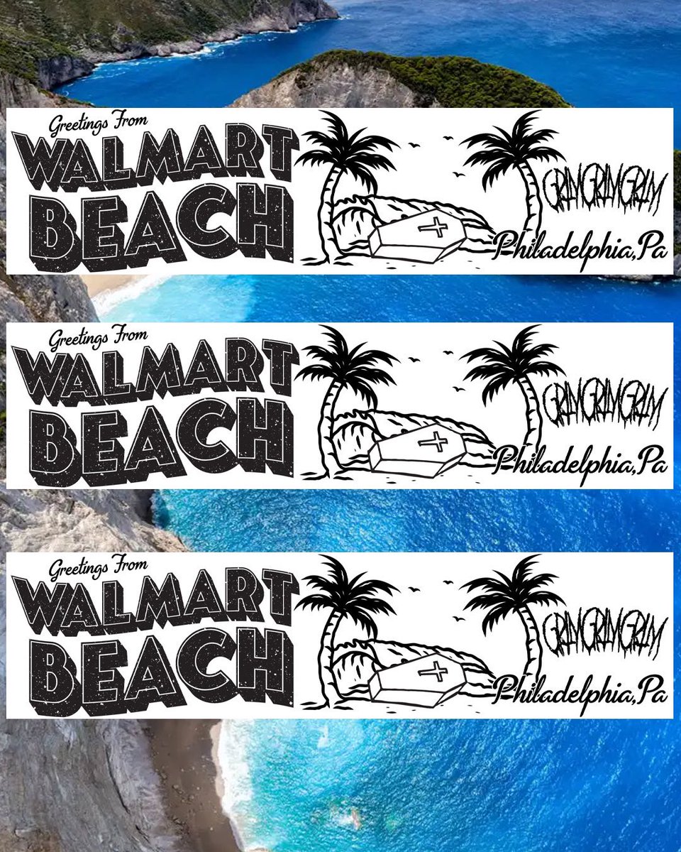 GRIMGRIMGRIMphl's tweet photo. Two fresh bumper stickers in the shop! They should ship in about two weeks.
Order here:
https://t.co/WDeCxQN0Tt
#GRIMGRIMGRIM #phillystickers #walmartbeach #visitphilly https://t.co/btJTMmrE73