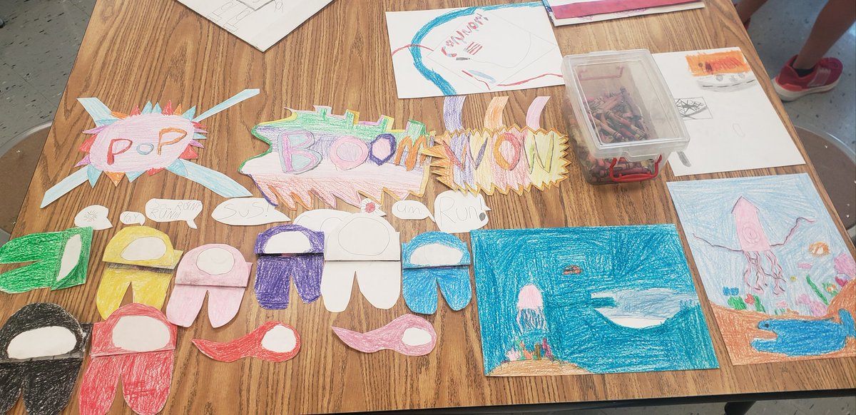 The first of 3 last Finish It Friday's in the HHE Art Studio. Loving  this student's art. <a href="/hhehornets/">Hawthorn Hill Elementary</a> #teachingforartisticbehavior #LSR7K5art