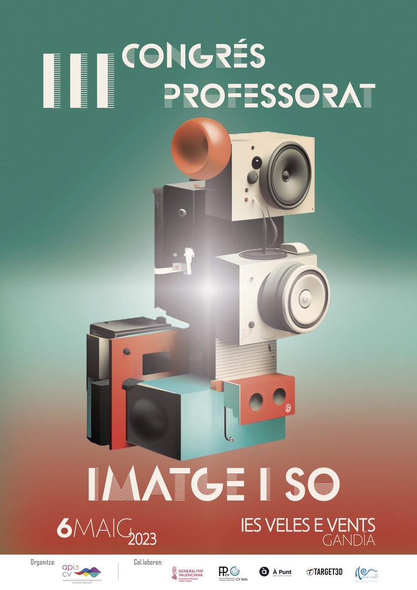 iesvelesevents's tweet photo. La nostra alumna Nerea Expósito, de 1r curs del cicle d’il·luminació, ha sigut la guanyadora del concurs per dissenyar el cartell del III Congrés de professorat d’Imatge i So del País Valencià.
Enhorabona 👏🏽👏🏽
#formempersones 
#formemprofessionals 
@gvaeducacio @CEFIRE_FP_ERE https://t.co/r9EqFUvcXy