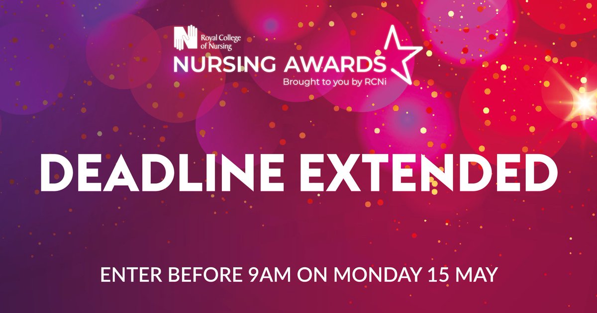 📣 Great news👏🏿 The deadline for the #RCNNursingAwards has been extended to May 15th🏆 Submit your entries for Digital Innovation (I'm judging 👨🏿‍💻) & Learning Disability Nursing, close to my ❤️ Don't miss this chance to shine🚀: rcni.com/nurse-awards/c… 🌟 #ChooseLDNursing