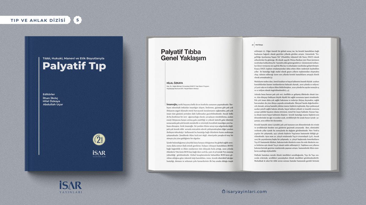 Palyatif Tıp | Detaylı Tanıtım

Doç. Dr. Hilal Özkaya’nın "Palyatif Tıbba Genel Yaklaşım" başlıklı yazısına kitabımızdan ulaşabilirsiniz.

isaryayinlari.com/kitap/palyatif…