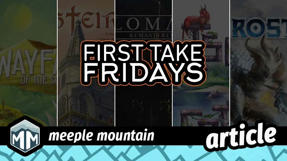 meeplemountain's tweet photo. In First Take Fridays we offer hot takes on games that are new to us. This week we have games from @garphillgames, @GamesPythagoras, @ChipTheoryGames, @CityofGamesHQ, and @Cephalofair.
https://t.co/MlZGIz2nzL
#BoardGames #FirstTakeFriday #SneakPeek https://t.co/7XsUSOh3WZ